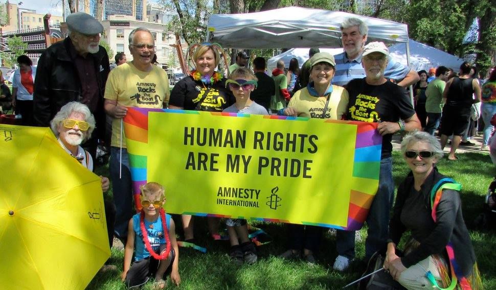 Thanks to Amnesty supporters in Regina for showing their Pride!