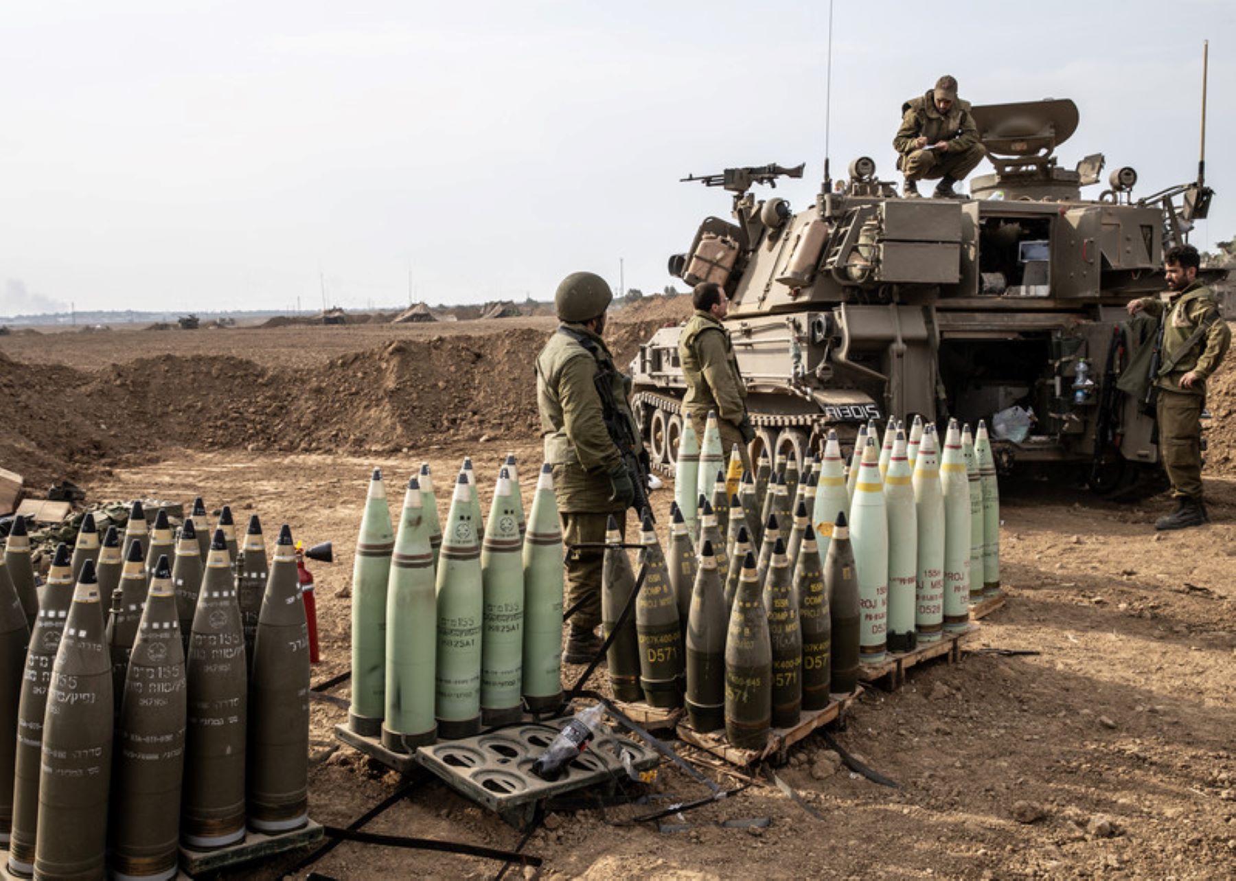 Investigating use of white phosphorus: A view of an ammunition as Israel tightens measures by the army, police and other security forces after Hamas launched Operation Al-Aqsa Flood in Sderot, Israel on October 09, 2023. (Photo by Mostafa Alkharouf/Anadolu Agency via Getty Images)
