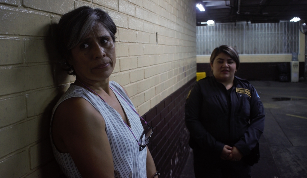 Claudia Gonzales in handcuffs in detention