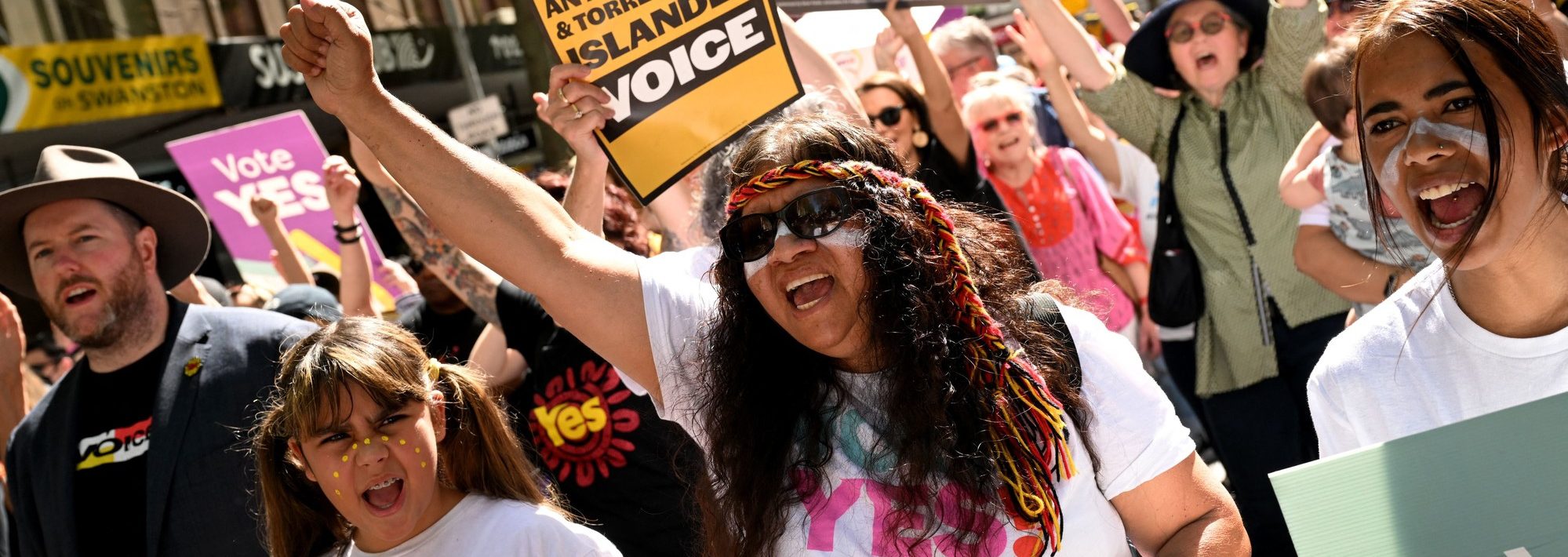 People protesting at a rally