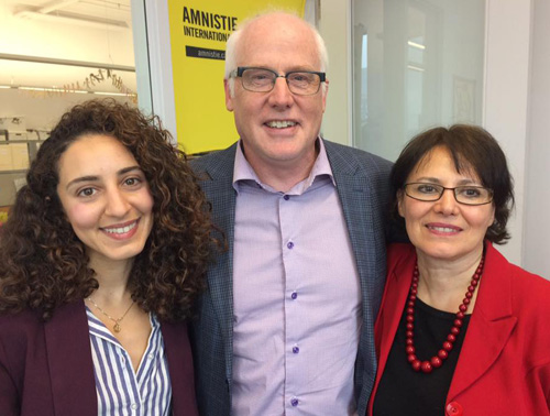 Amanda Ghahremani, Alex Neve, and Homa Hoodfar