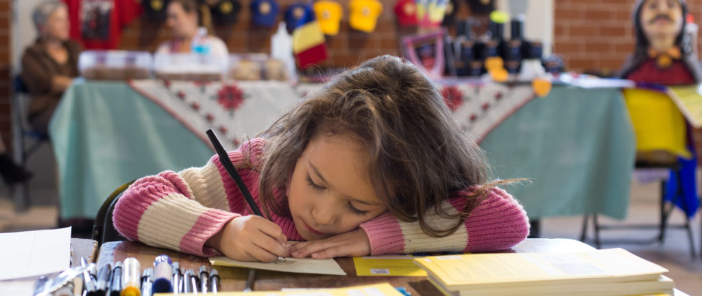 Write for rights activities in Mexico City, 2017
A girl writing a letter at a local University