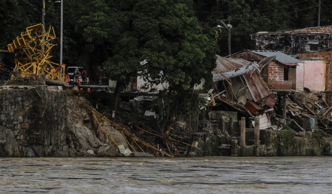 damaged homes and infrastructure