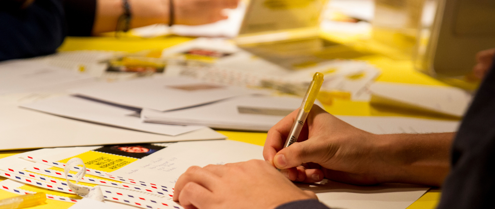 Letter Writing Marathon-Event on 10th December 2014 in Vienna - it was a big multi-design event with a public lecture with Umida Niyazova, short films, letter writing sessions, meet & greets with experts on the subject of torture & experts of amnesty international austria
Write for Rights is Amnesty’s annual global letter writing marathon for people whose basic human rights are under attack.

Every December, Amnesty supporters all over the world write millions of messages to change lives worldwide. These actions help release prisoners of conscience. Bring torturers to justice. And change laws to protect people's freedom.