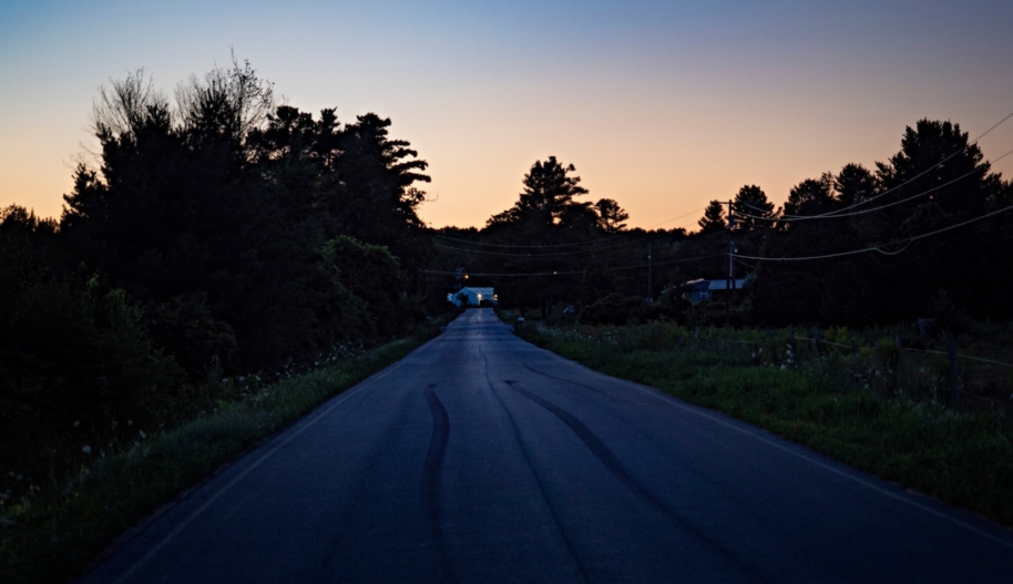 A view down Roxham Road towards the illegal border crossing into Canada in Champlain, New York, July 18, 2018. Andre Malerba for The Washington Post via Getty Images