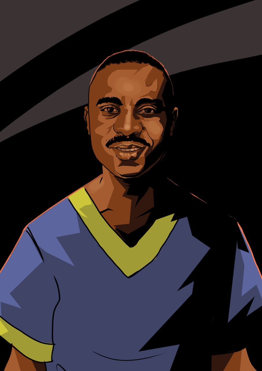 A drawing of Elias Bizimungu