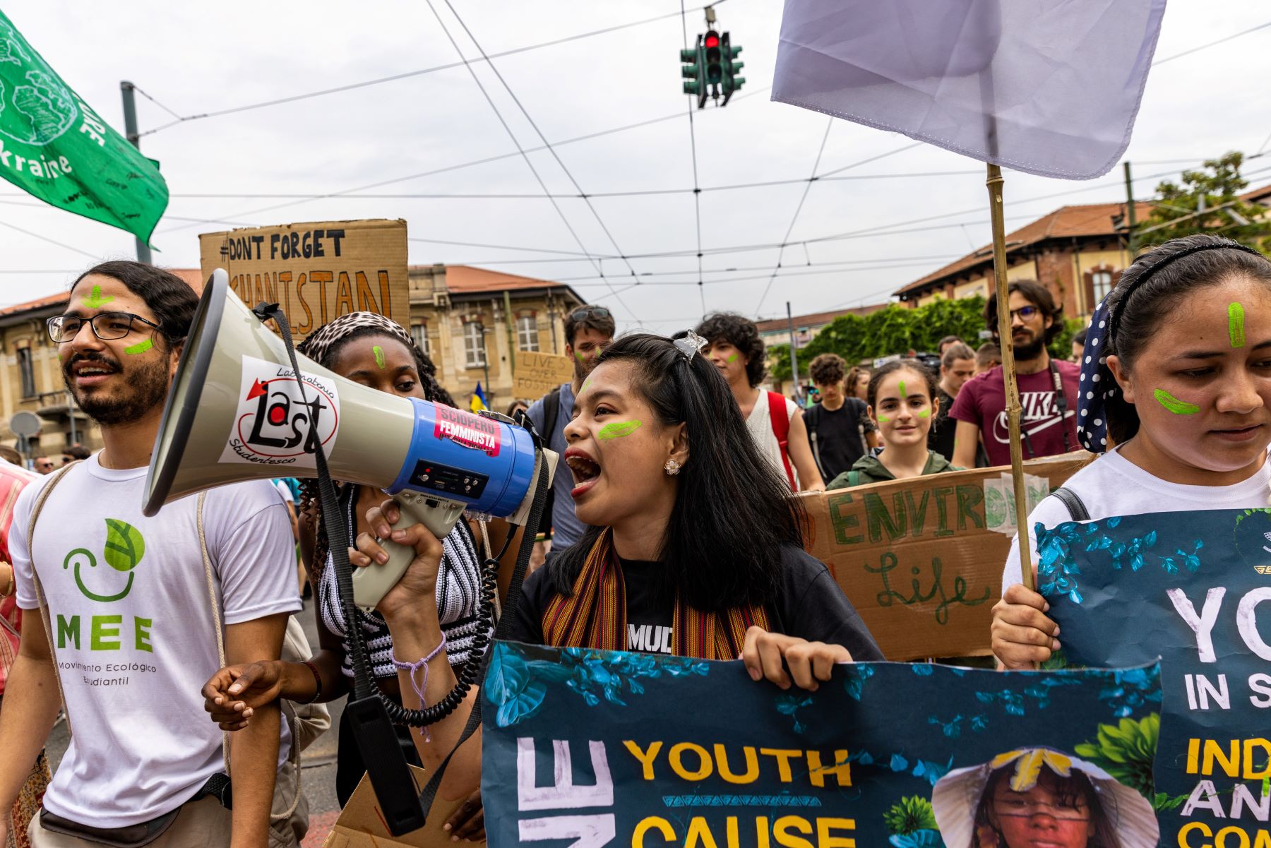 Thousand Of Climate Activists Protest in Turin July 29, 2022. (Photo by Mauro Ujetto/NurPhoto via Getty Images)