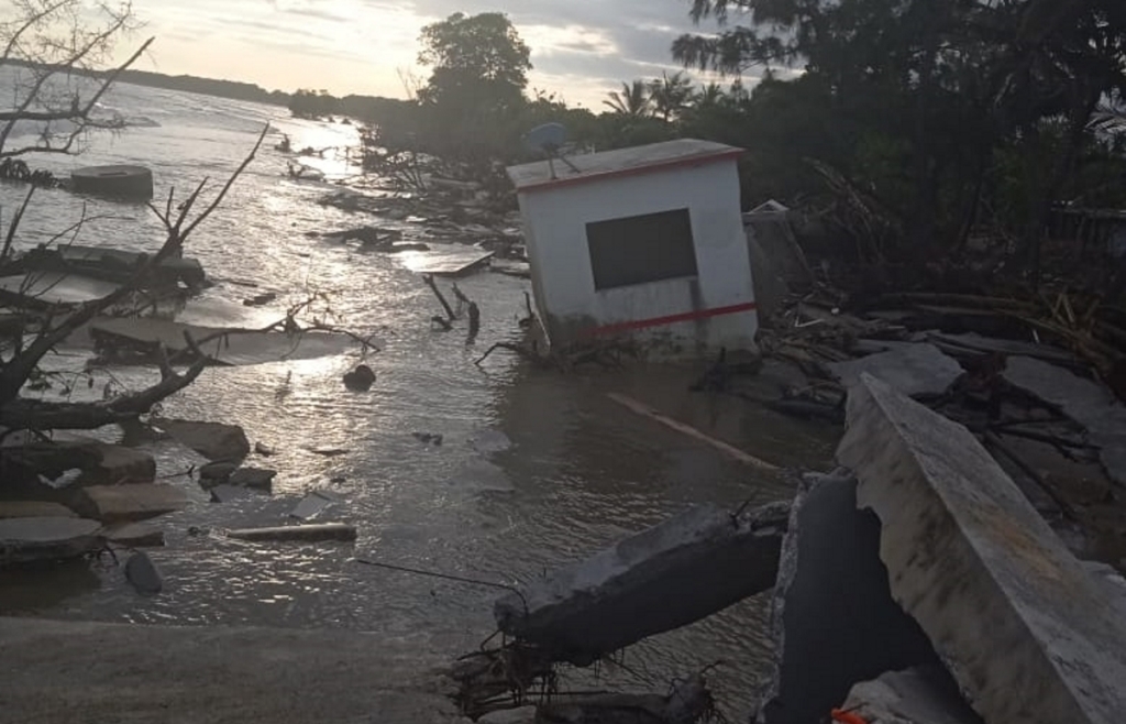 a home is destroyed by flooding