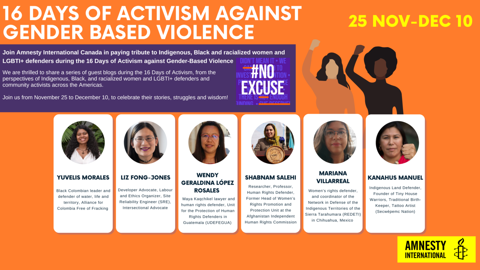 TAKE ACTION DURING THE #16DAYS OF ACTIVISM AGAINST GENDER-BASED VIOLENCE