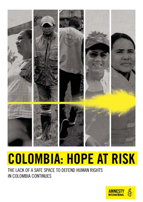 Cover of Hope At Risk Report by Amnesty International