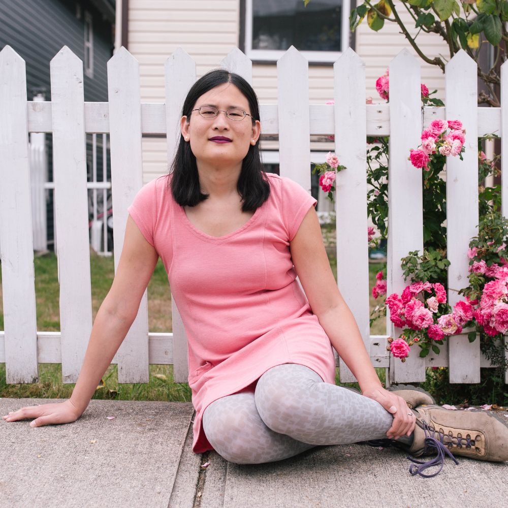 Liz Fong-Jones and a dozen volunteers spent thousands of hours trying to make sure the anti-trans hate site Kiwi Farms stayed offline. (Photo by Jackie Dives for The Washington Post via Getty Images)