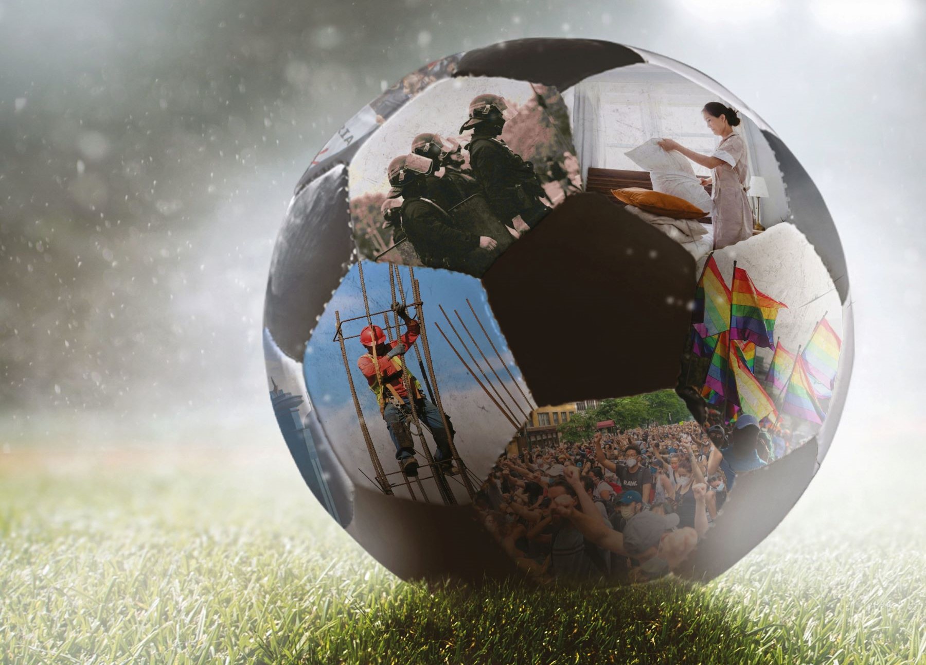 FIFA report Design by Colin Foo. Composite images: ©Pexels, ©Unsplash.