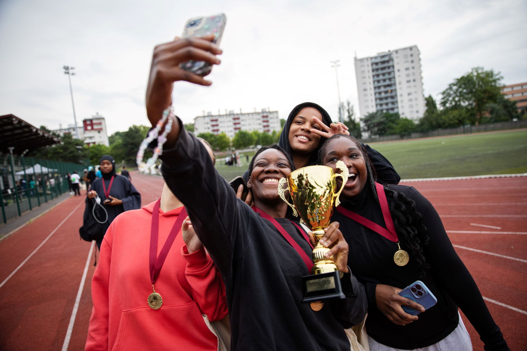 Lex jeux event organised by Les Hijabeuses, a collective of football players campaigning to overturn hijab bans in French football. 29 June 2024. Photo by Amnesty International.