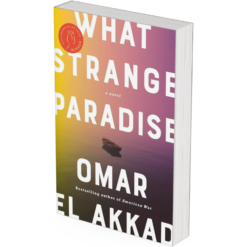 Cover of What Strange Paradise book by Omar El Akkad, Amnesty Book Club 2024 selection