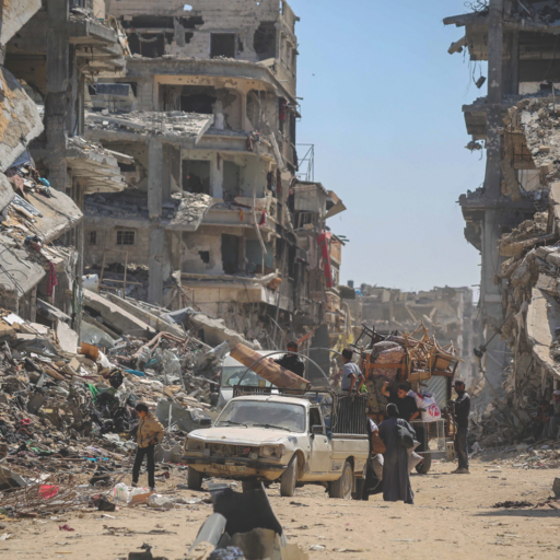 A photo from Khan Yunus of buildings and infrastructure destroyed by Israeli offensive strikes