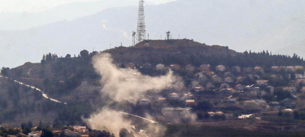 This picture taken from the southern Lebanese area of Marjayoun shows smoke billowing from the site of a rocket attack from Lebanon in Israeli town of Metula (background), on October 31, 2024, amid the ongoing war between Israel and Hezbollah. (Photo by AFP) (Photo by -/AFP via Getty Images)