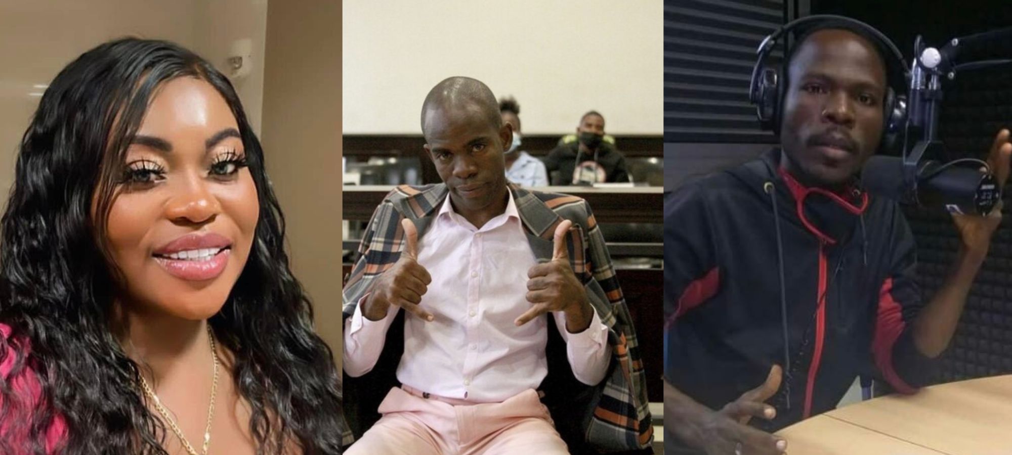 Graphic of jailed government critics Neth Nahara, Tanaice Neutro, and Abraao Pedro dos Santos