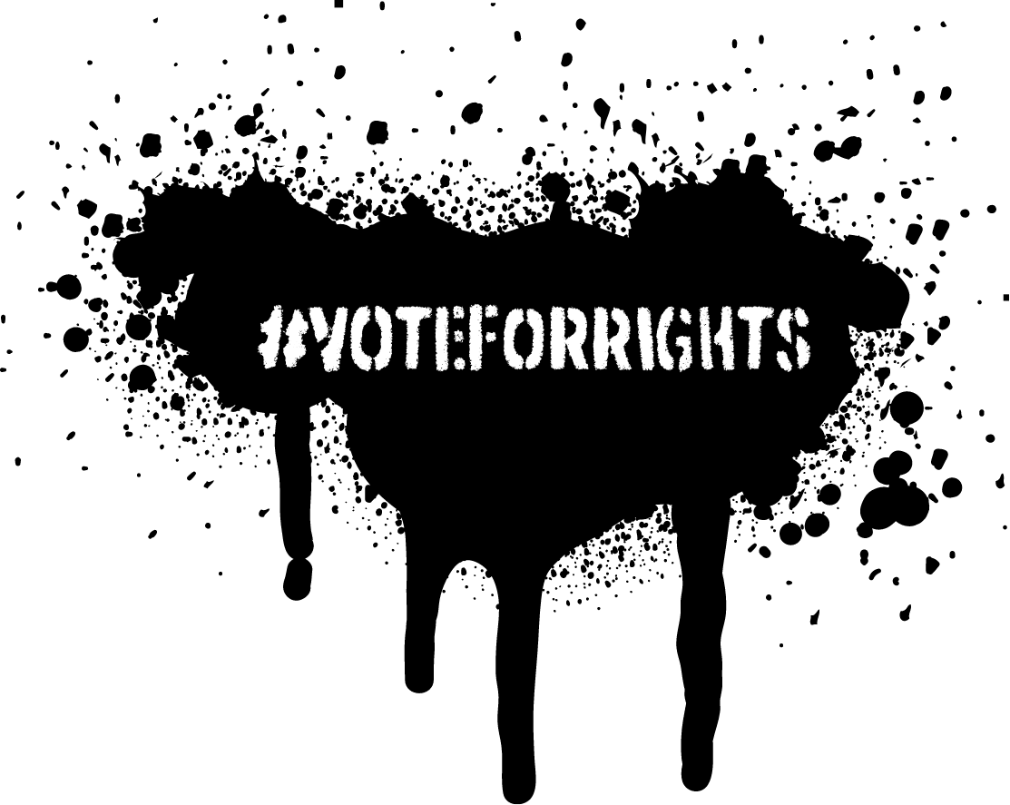 #voteforrights spray paint