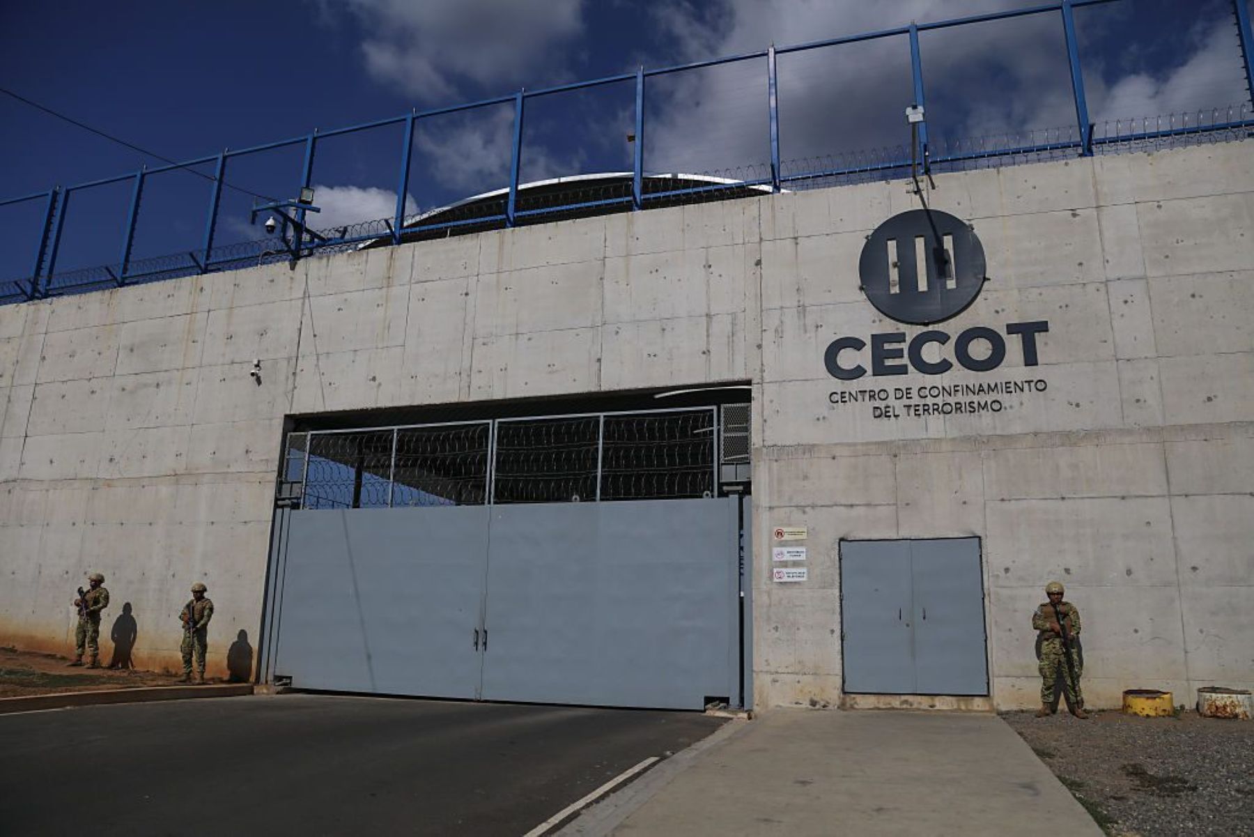The entrance to CECOT in El Salvador (handout)