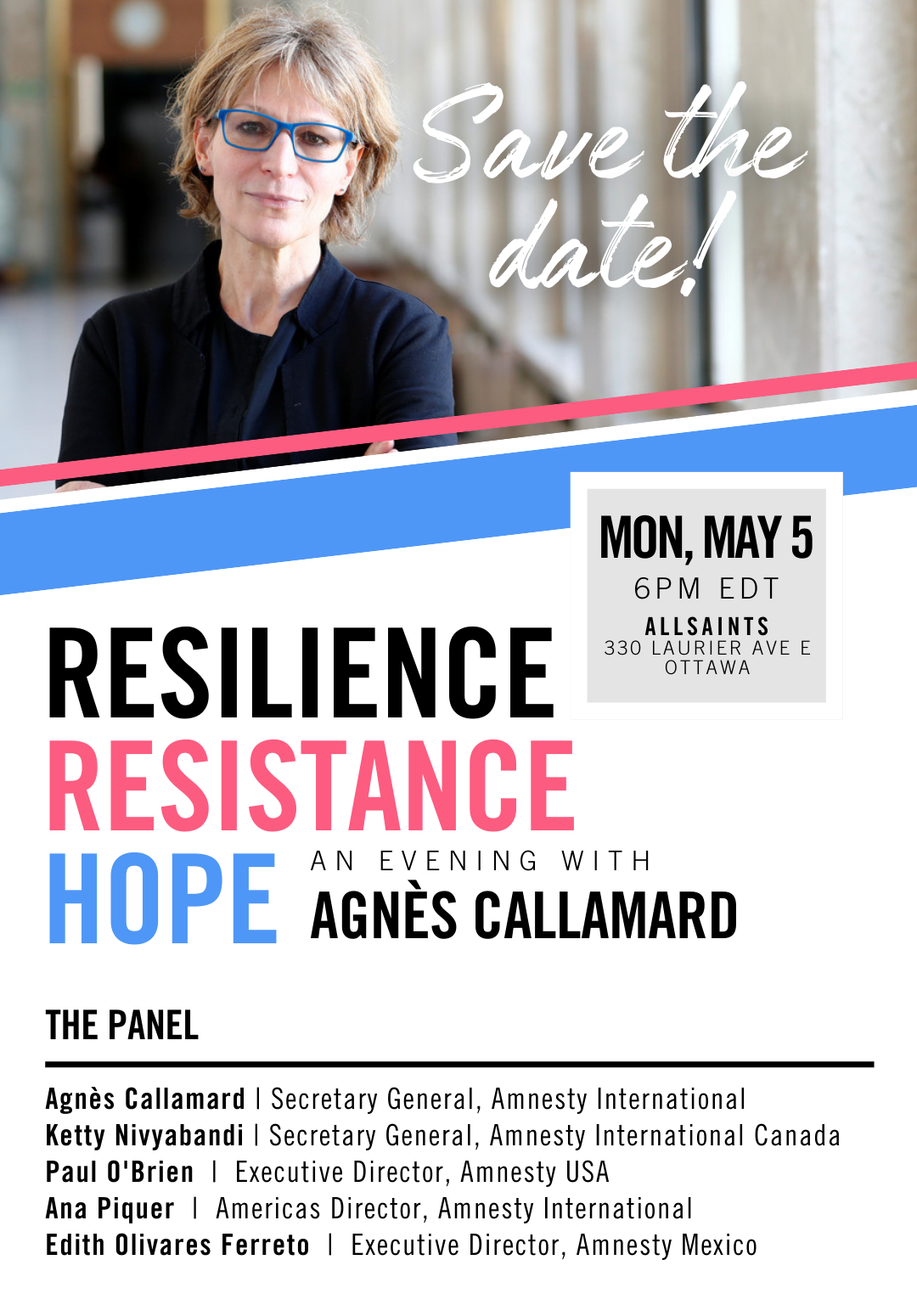Agnes Callamard Event graphic