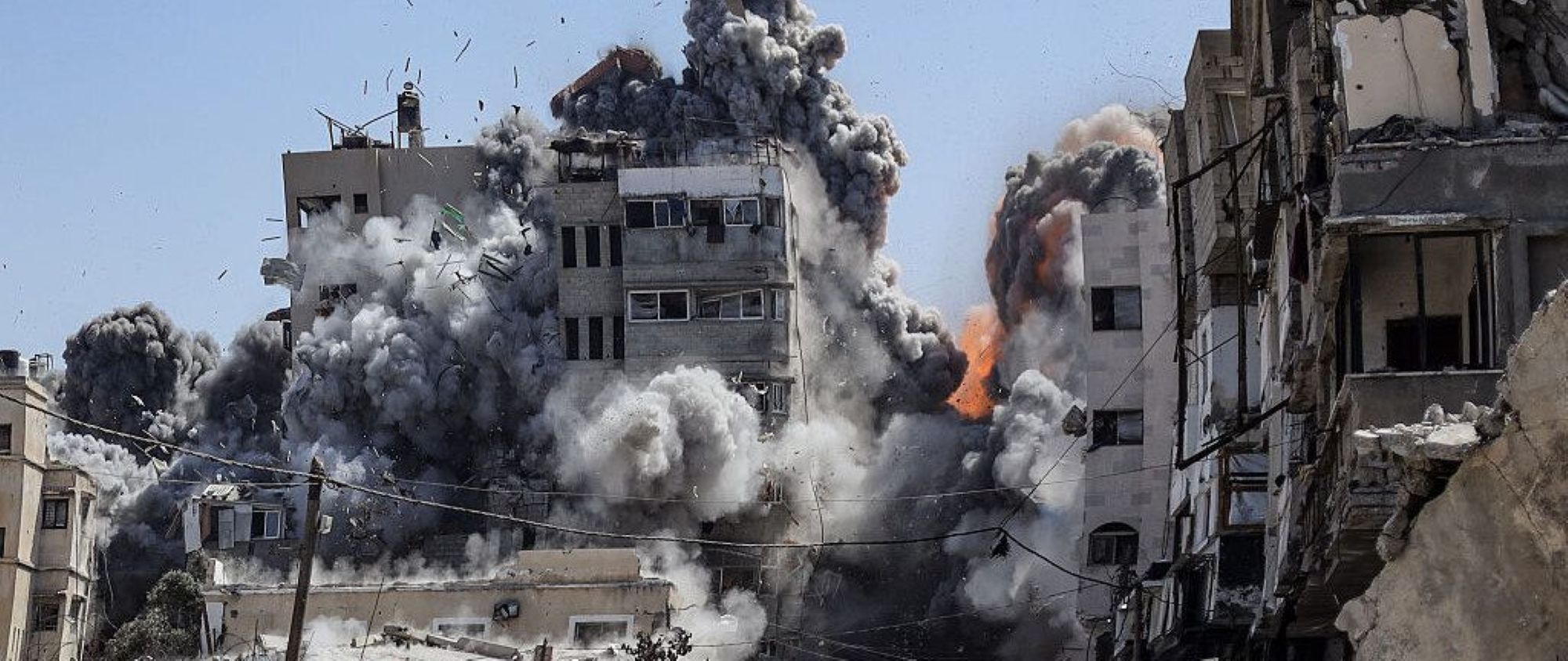 Smoke rises from the area targeted by Israeli forces in Gaza City, Gaza on September 27, 2025. Photo by Khames Alrefi/Anadolu via Getty Images.