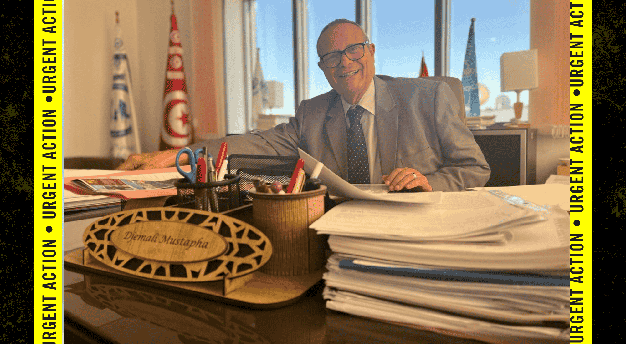 Mustapha Djemali, head of the CTR (Tunisian Refugee Council)