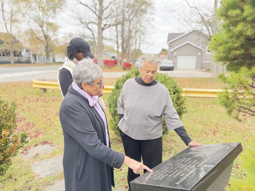 Photo: Two prominent community leaders providing the historic account of an important landmark in Shelburne 
