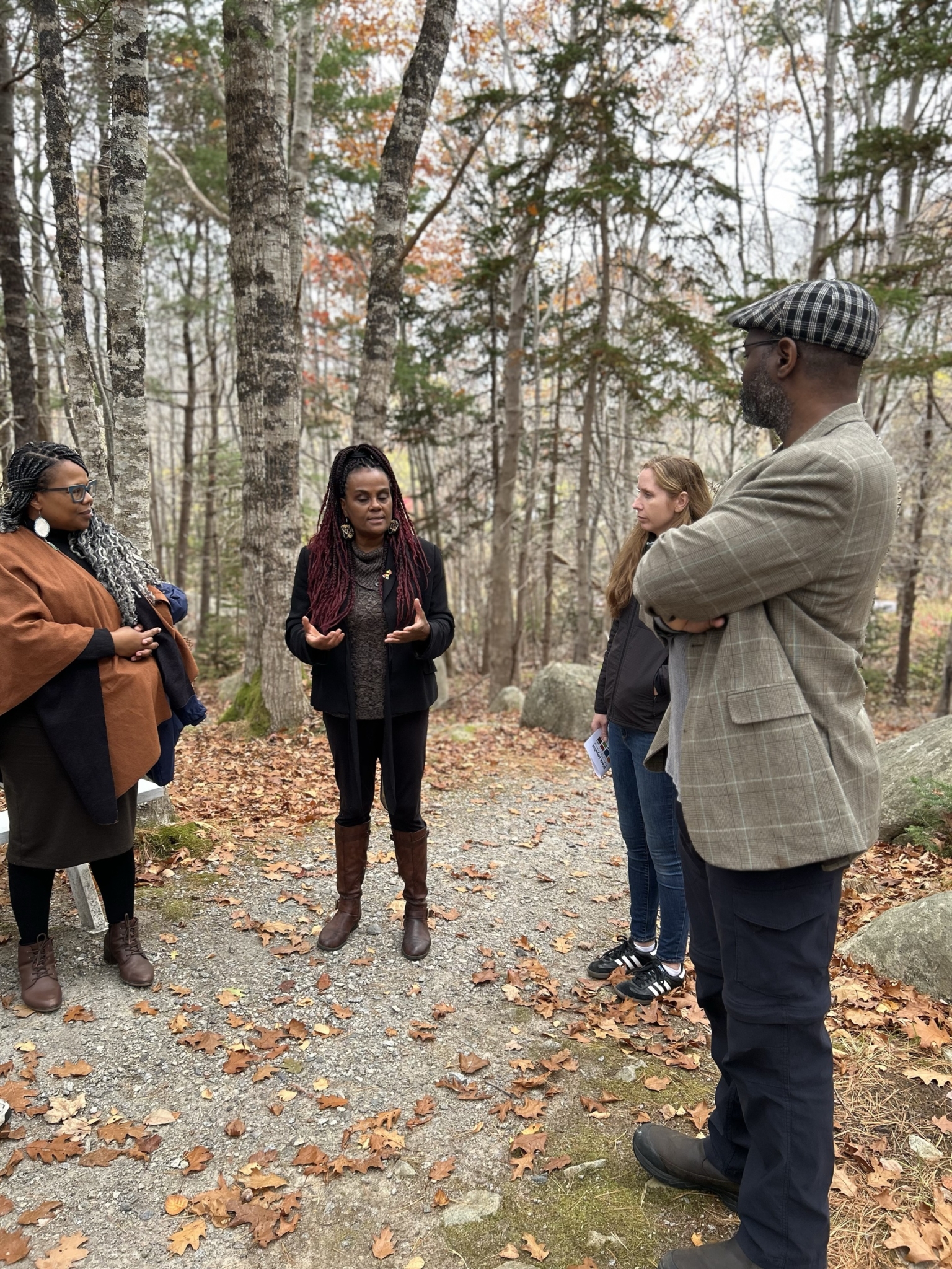 Photo: The executive director of the black loyalist heritage centre leading a guided tour of the site 