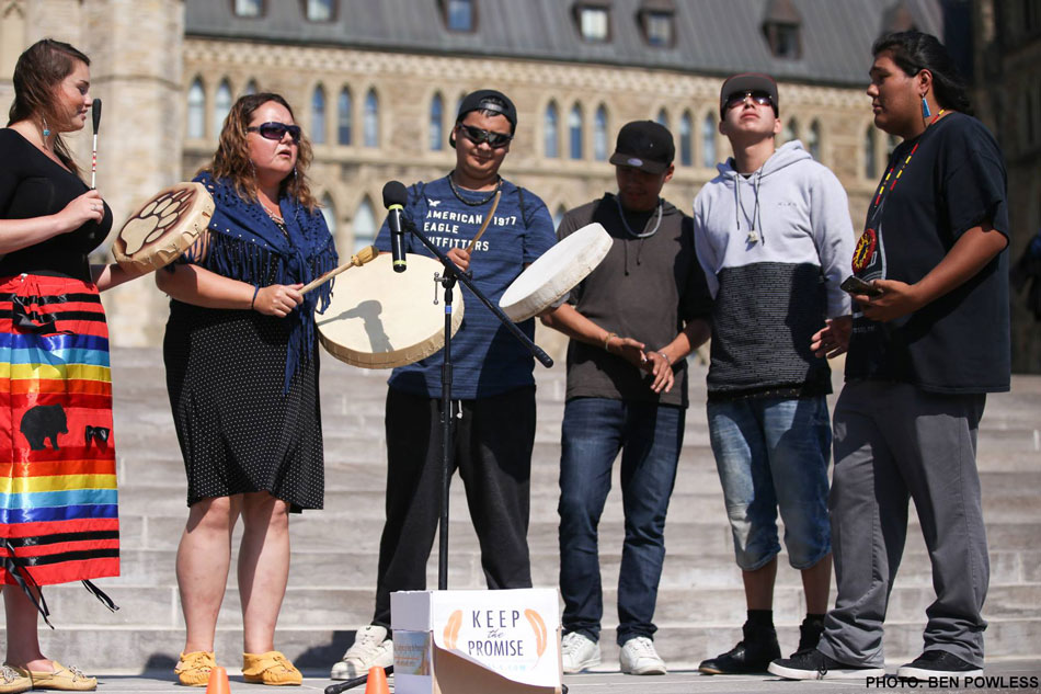 Drummers at the Rally for the Peace River 