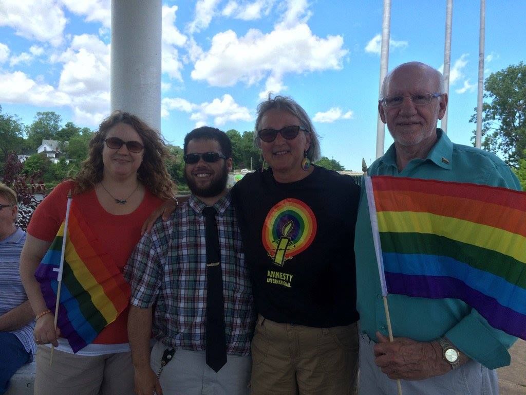 Amnesty Fieldworker Gail Clark at Pride in New Glasgow, NS.