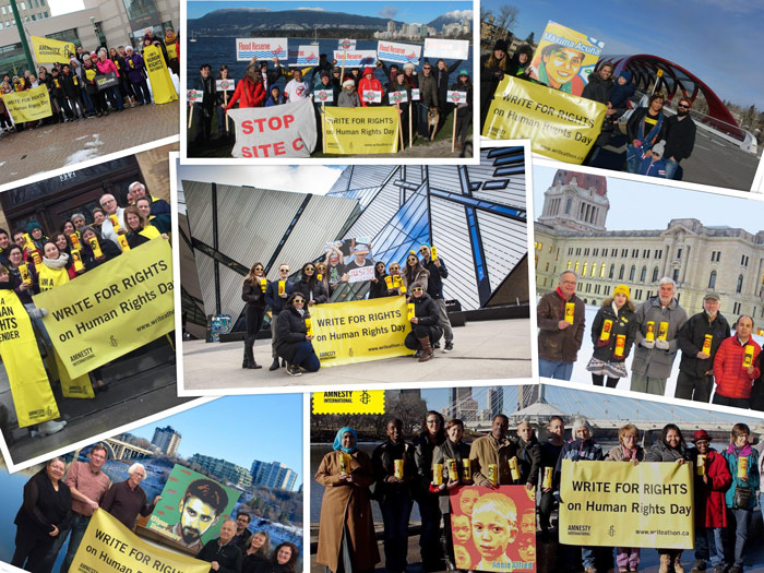 Amnesty Members across the country gather for pop up art installations 